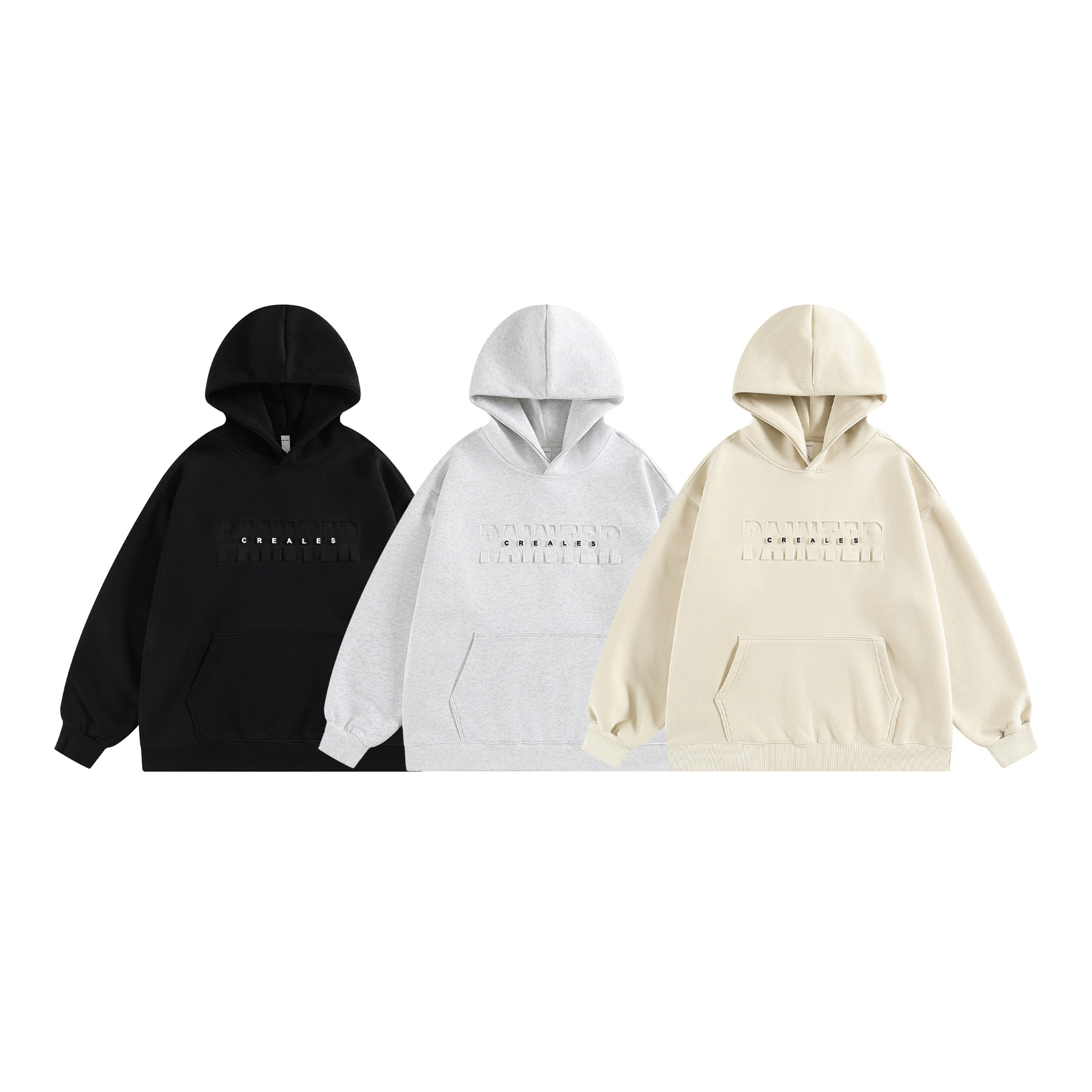 American Oversized Solid Cotton Hoodie Sweatshirt