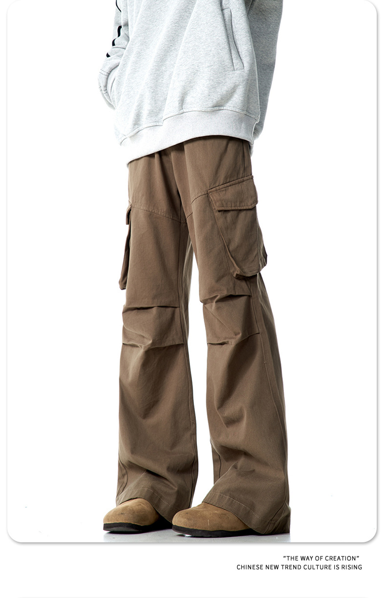 Work Pants for Men and Women Loose Straight Leg Casual Long Trousers
