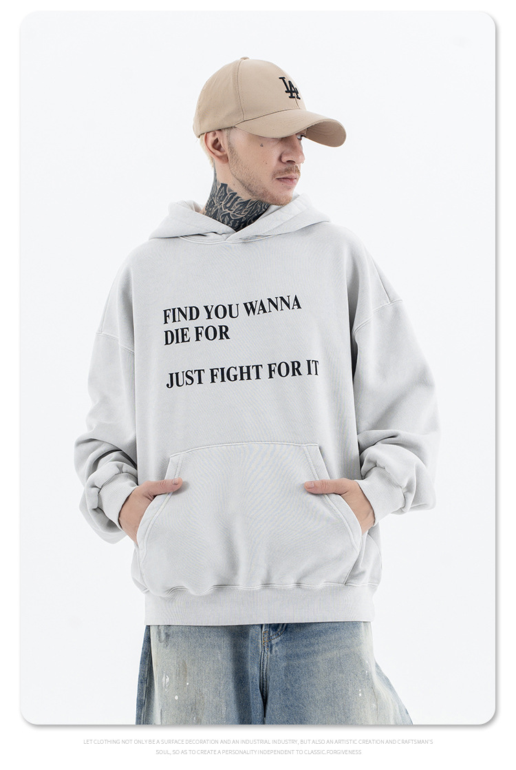 Streetwear Loose Alphabet Cotton Hoodie
