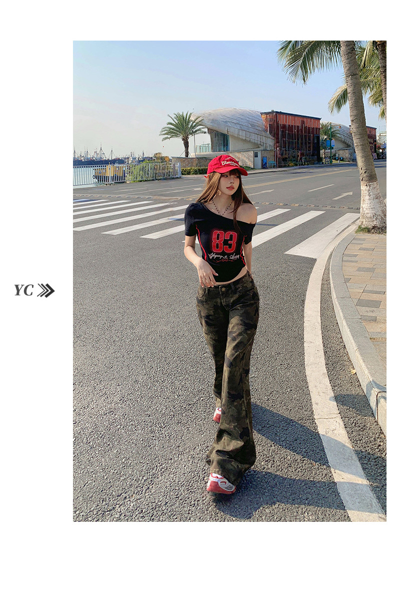Women's Flare Jeans Chic Punk Slimming Floor-Length Pants