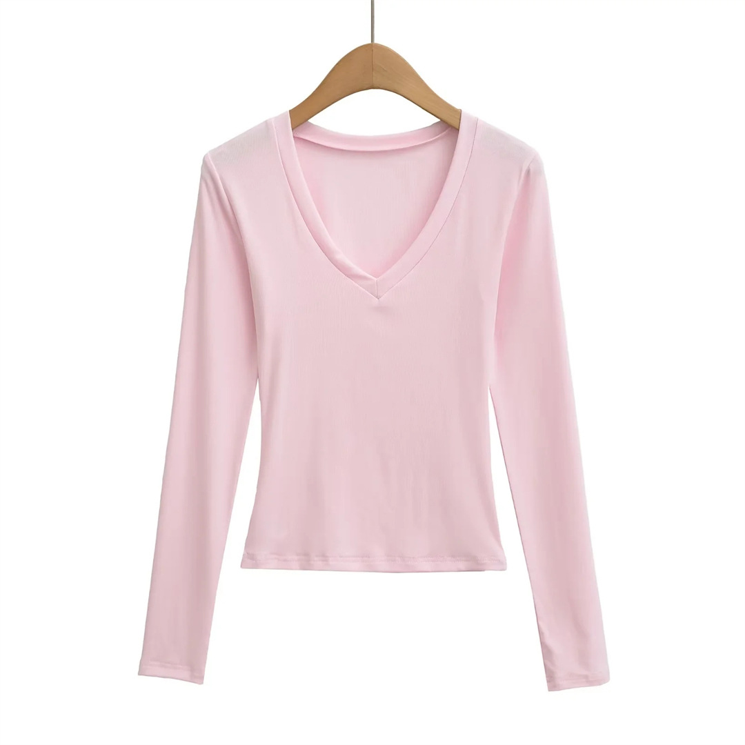 Plain Slim Fit Low Cut Wrist-Length Body Suit