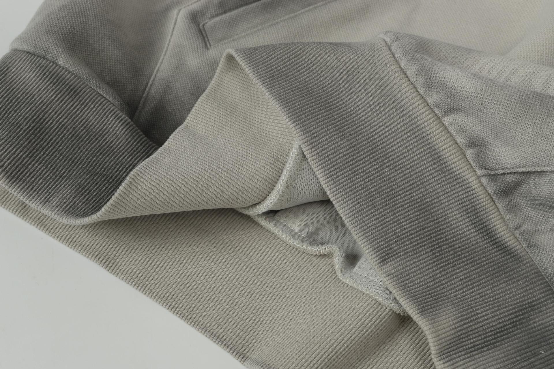 Vintage Workwear Slit Hem Zipper Hoodie