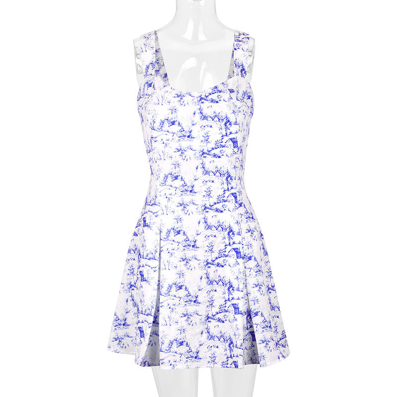 Polyester Sleeveless Open Back Fitted Dress