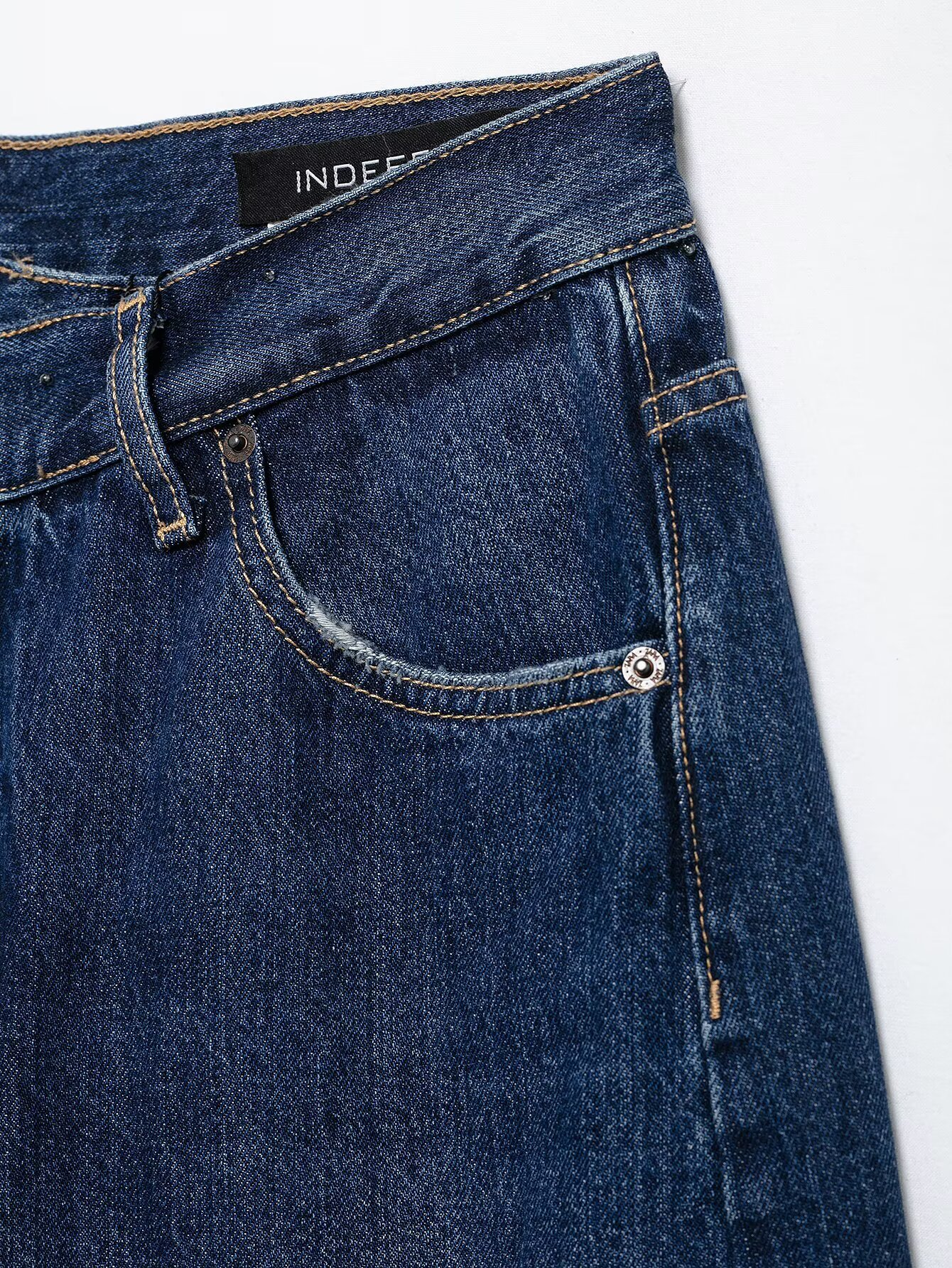 Versatile high waist slimming denim versatile wide leg pants for women