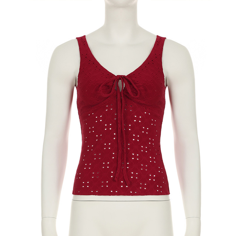 Strapless Polyester Tie-Front Vest
