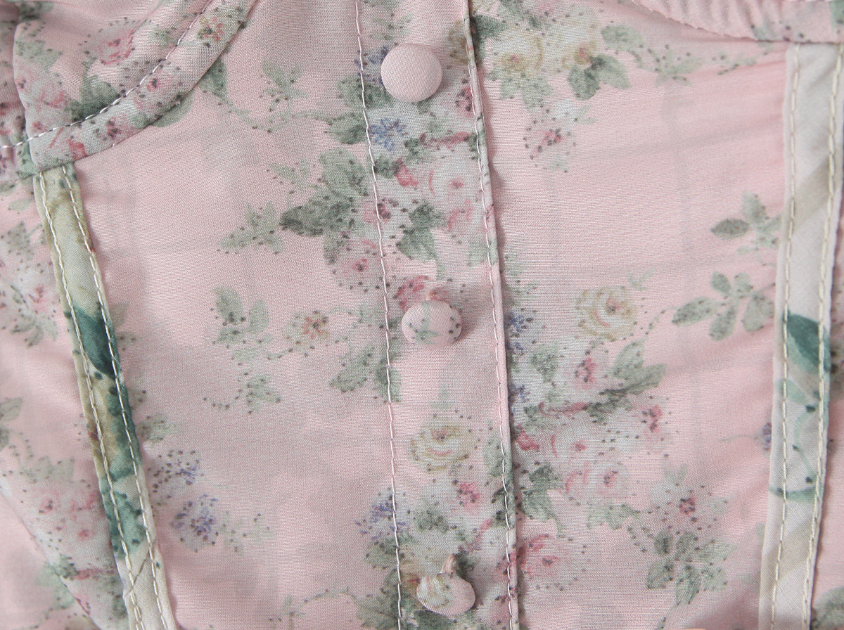 Square Neck Botanical Print Short Puff Resort Dress