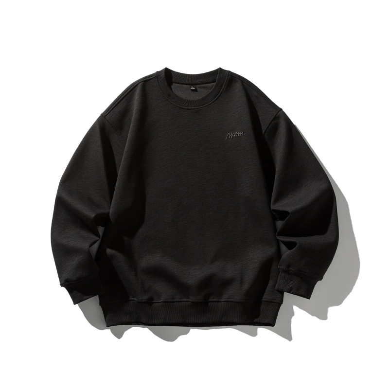 Gender Neutral Oversized Crewneck Alphabet Stitched Sweatshirt