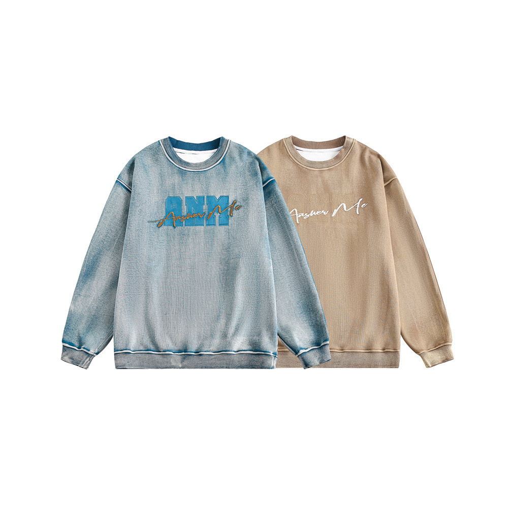 Vintage Embellished Graphic Oversized Long Sleeve Hoodie