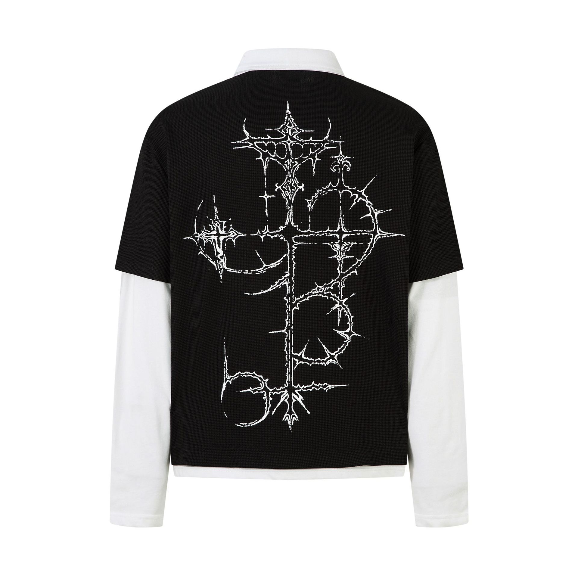Men's Faux Layered Ribbed Neck Full Sleeve T-Shirts