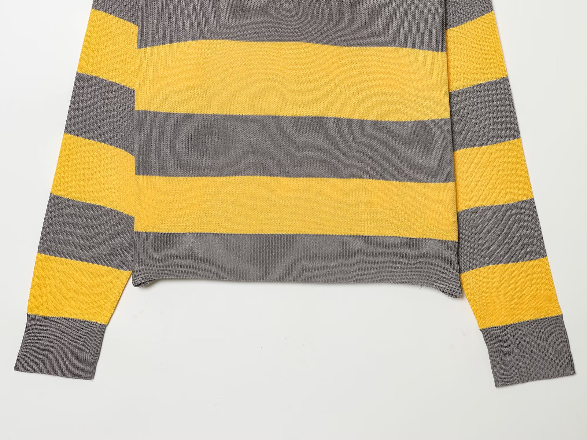 Striped knitted polo shirt