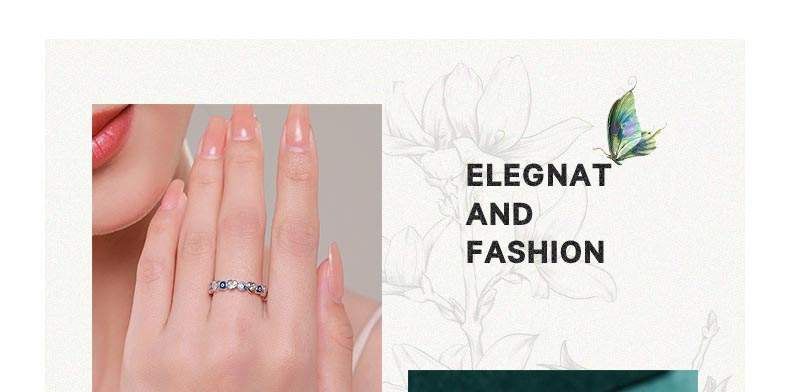 S925 Sterling Silver Heart-Shaped Zirconia Ring Female Original Design Fashion Versatile Commuter Style Finger Ring