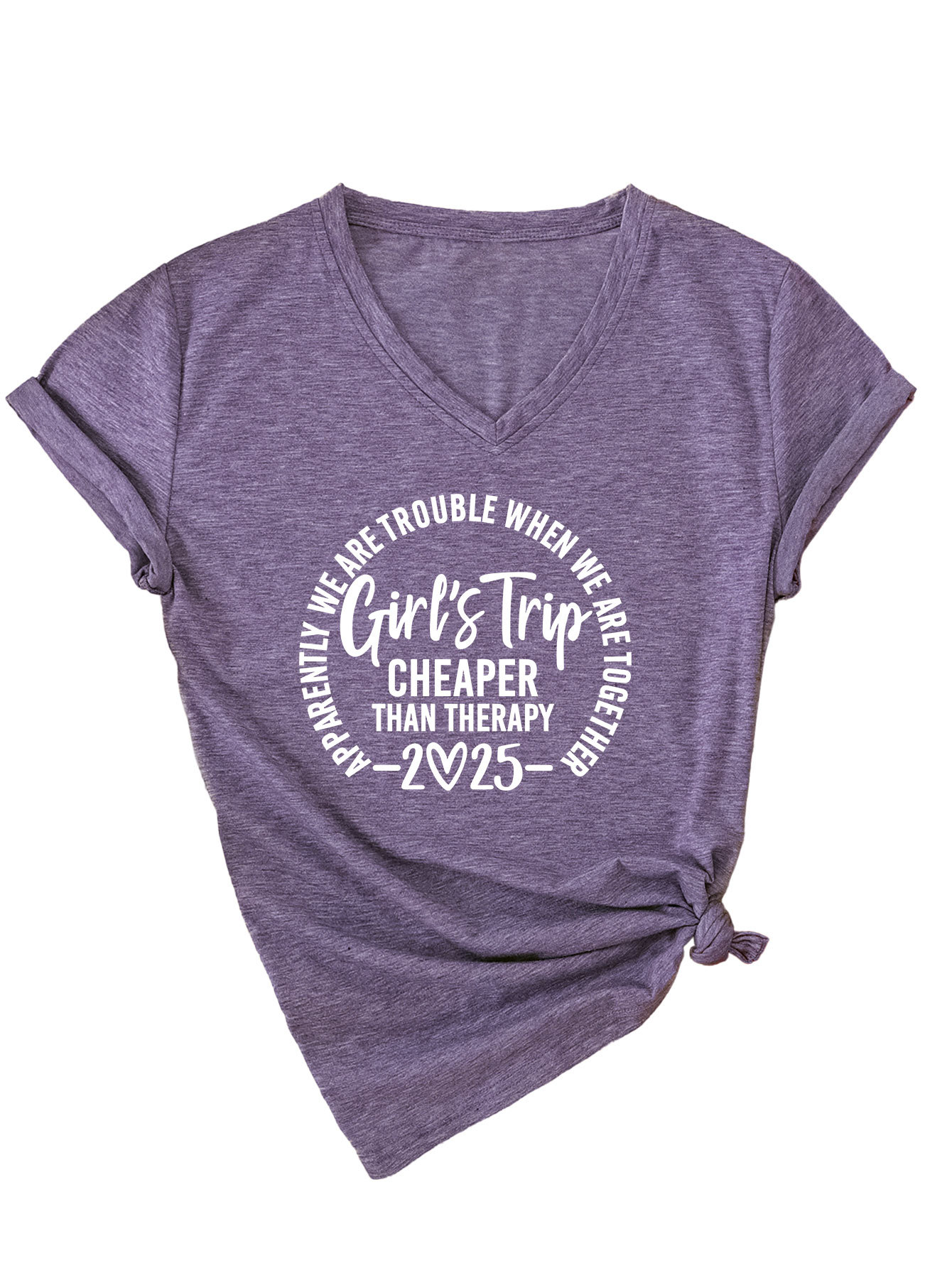 Ladies Crew Geometric Print T-Shirt
