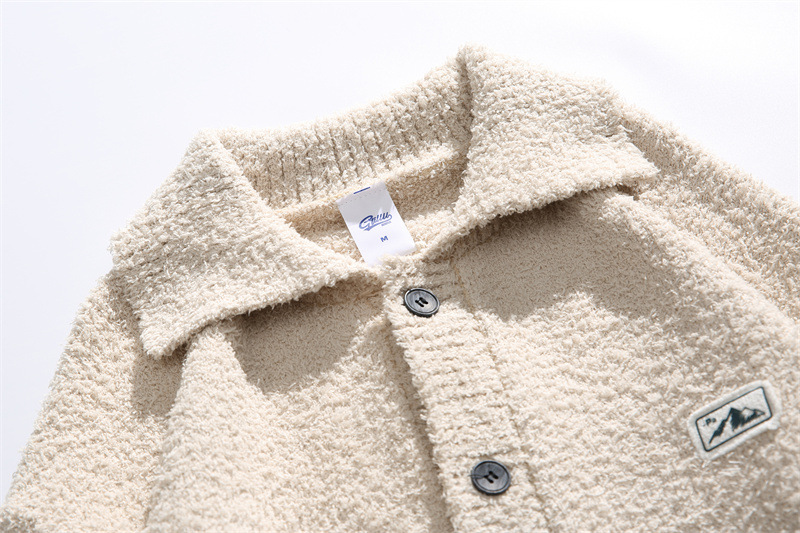 Simple Twist Polyester Long Sleeve Cardi