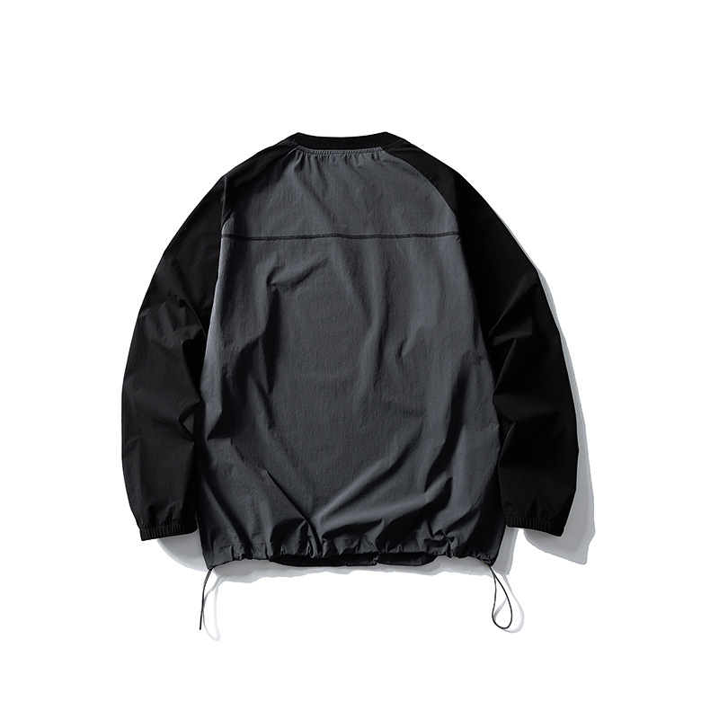 Nylon Letter Print Training Raglan Oversized Tee