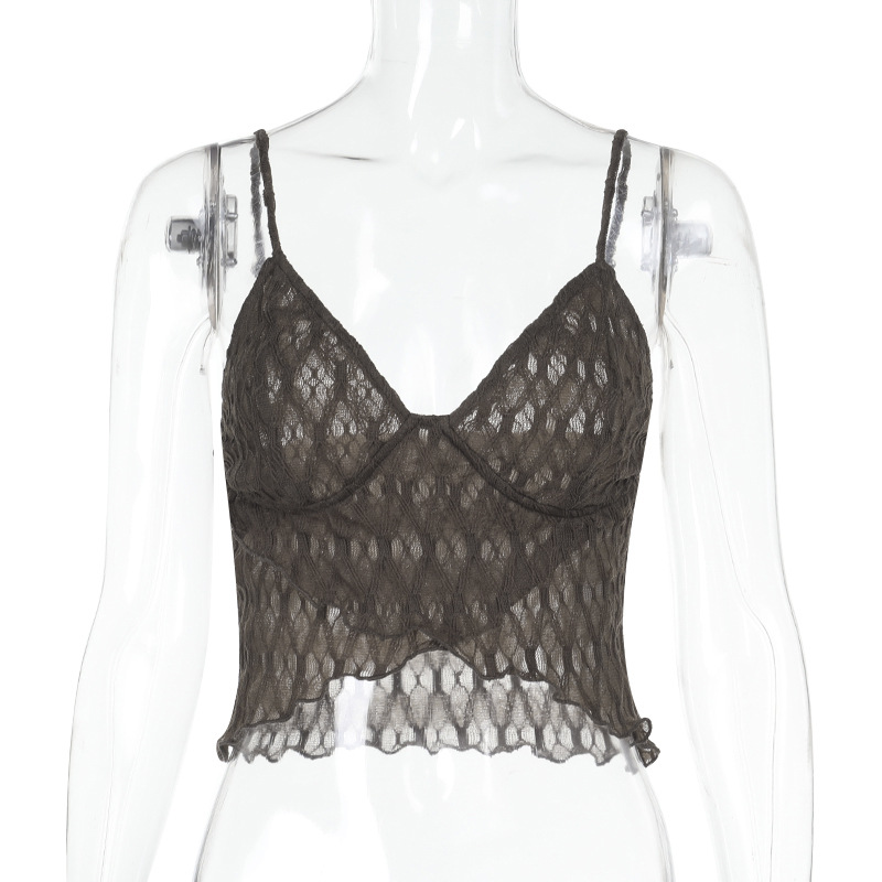Figure-Hugging Asymmetric Scalloped Plunge Top