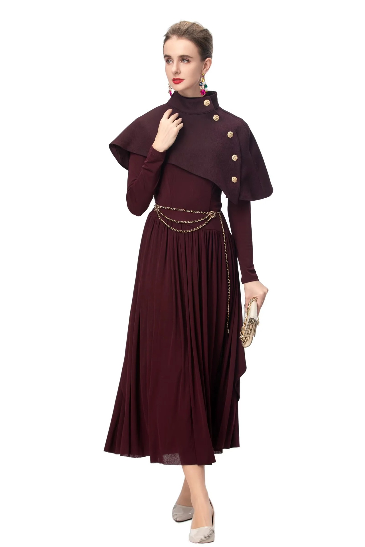 High-Rise Solid Chenille Commute Maxi Skirt