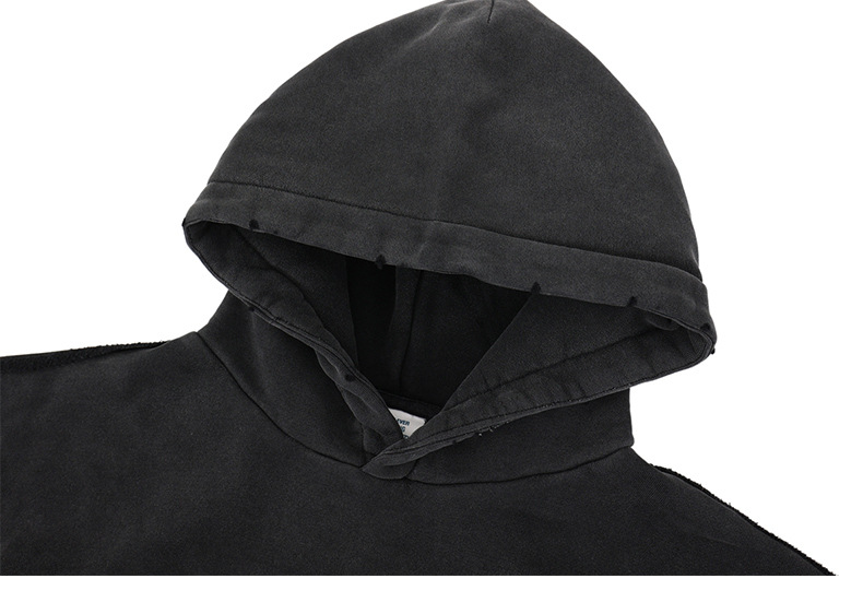 Cotton Paneled Exposed Seam Hoodie