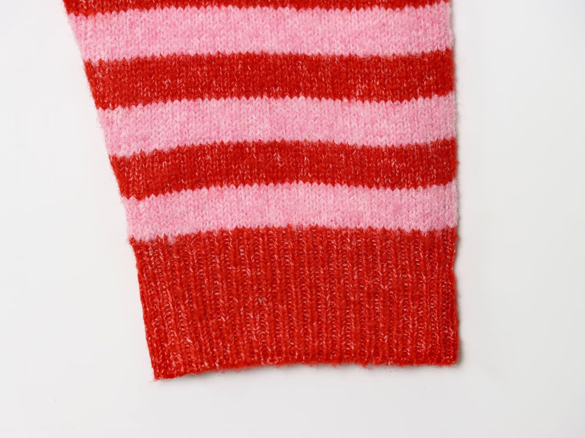 Ladies Button Front Plunge Banded Wrist Length Sweater