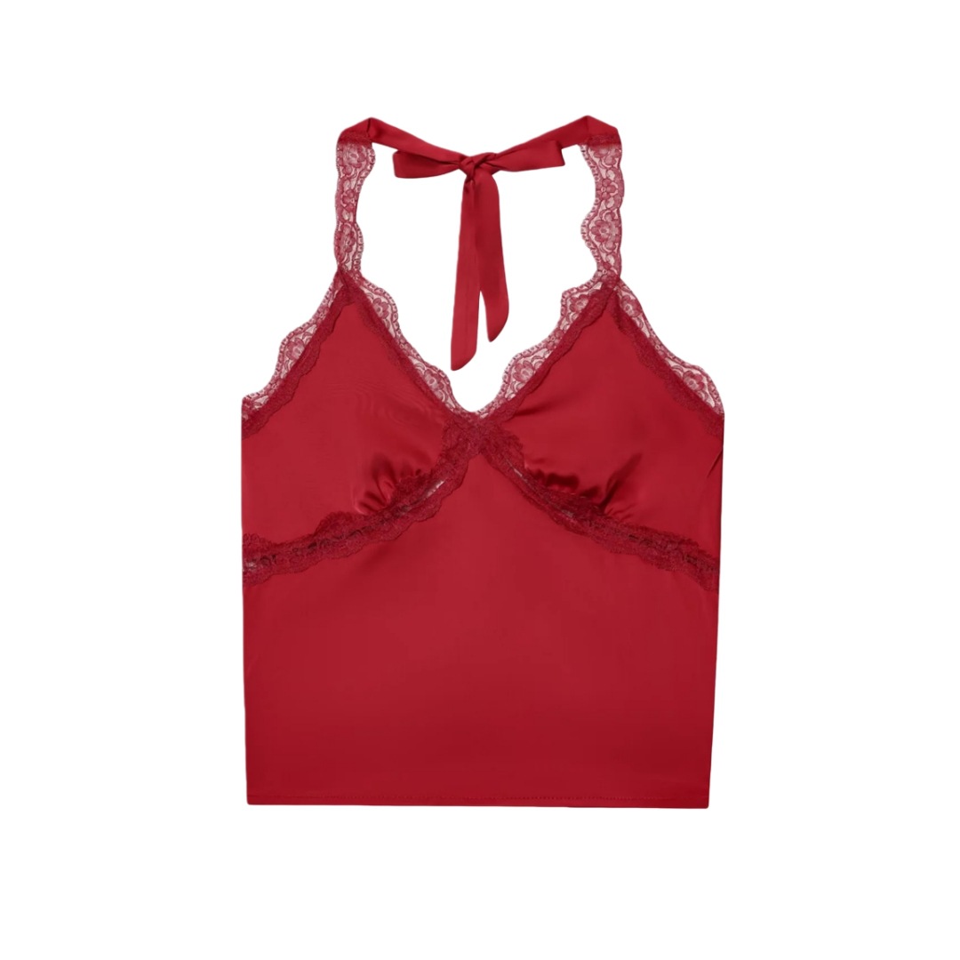 Streetwear Open Back Frill Wrap Cami