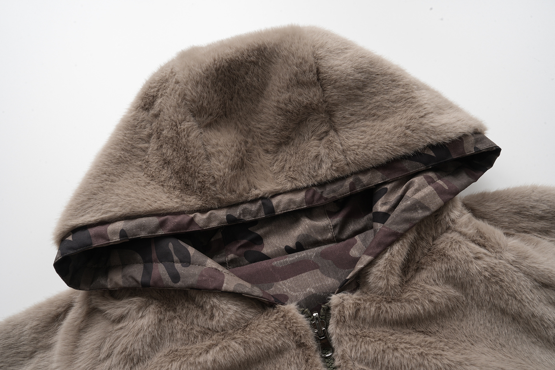 Utility Camo Double-Sided Oversized Hoodie