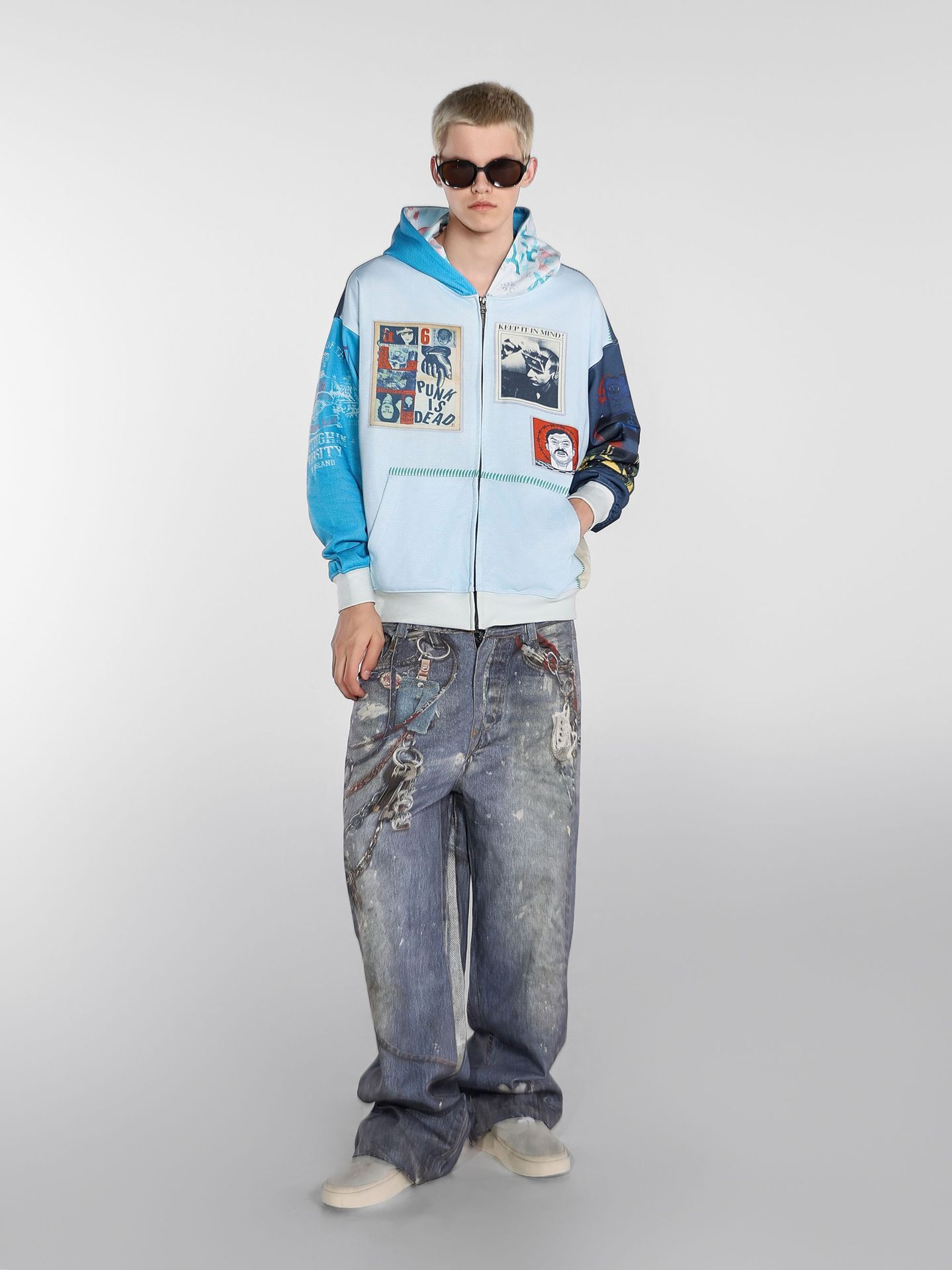 Streetwear Oversized Graphic Full Zipper Hoodie