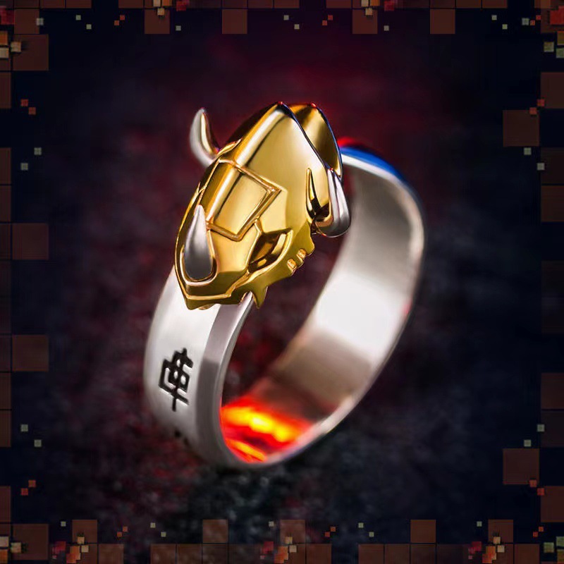 Sweet & Cool Style Digital Monster Ring Dragon Sword Metal Garurumon Anime Ring Couple Matching Rings