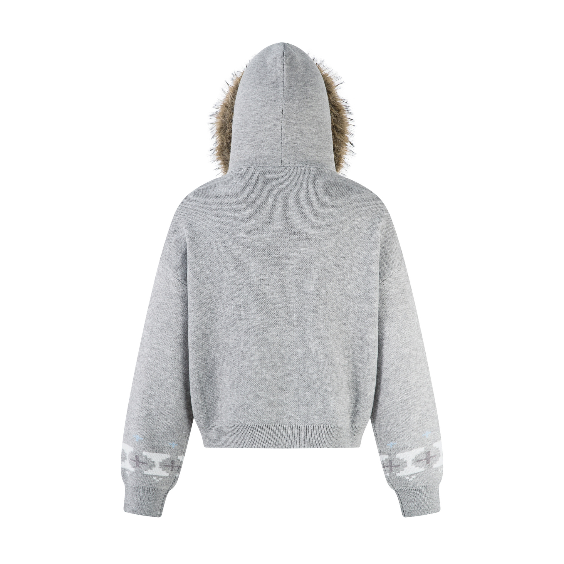 American Retro Geometric Loose Fit Long Sleeve Hoodie