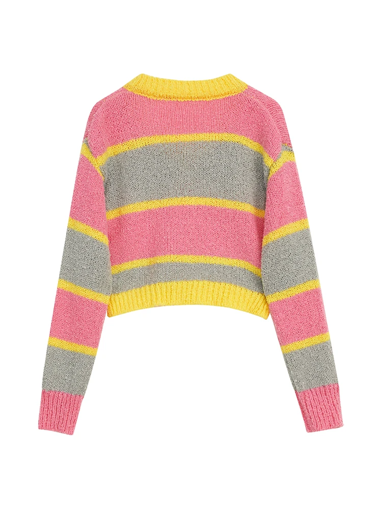 Ladies Colorful Banded Sweater Daily Wear
