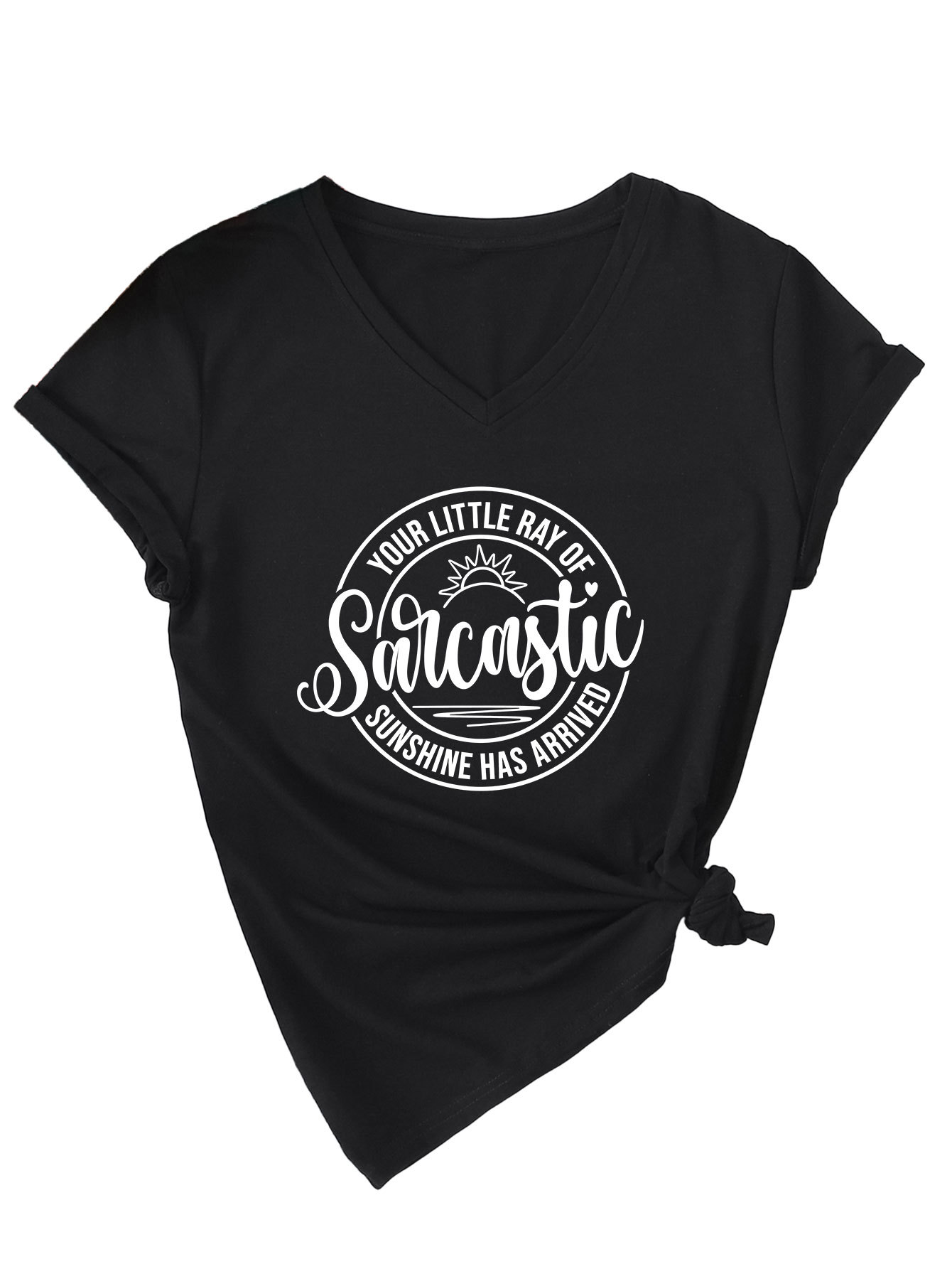 Sassy Geometric Print Round Neck T-Shirt
