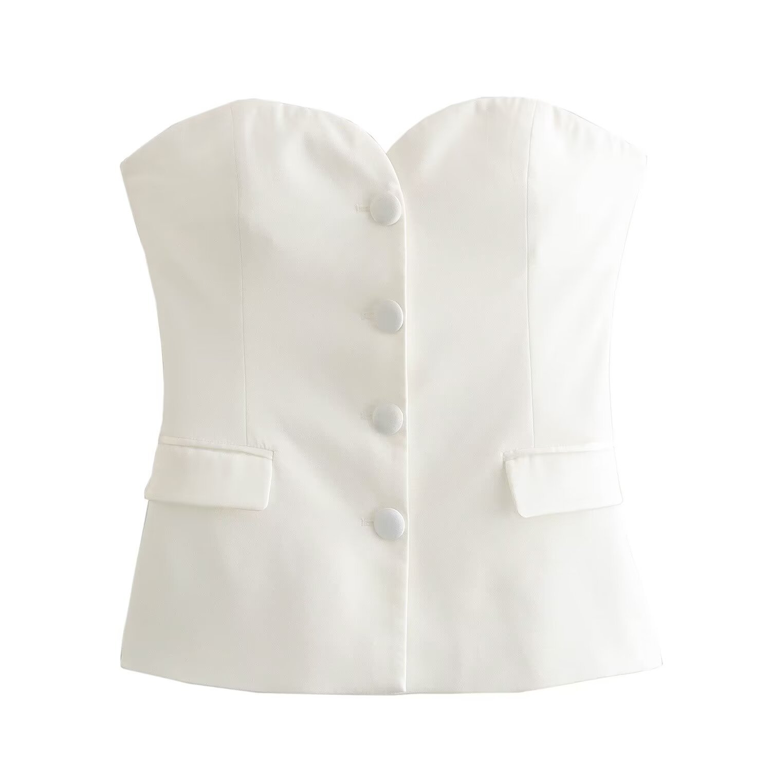 Solid Open Back Chest Patch Bandeau