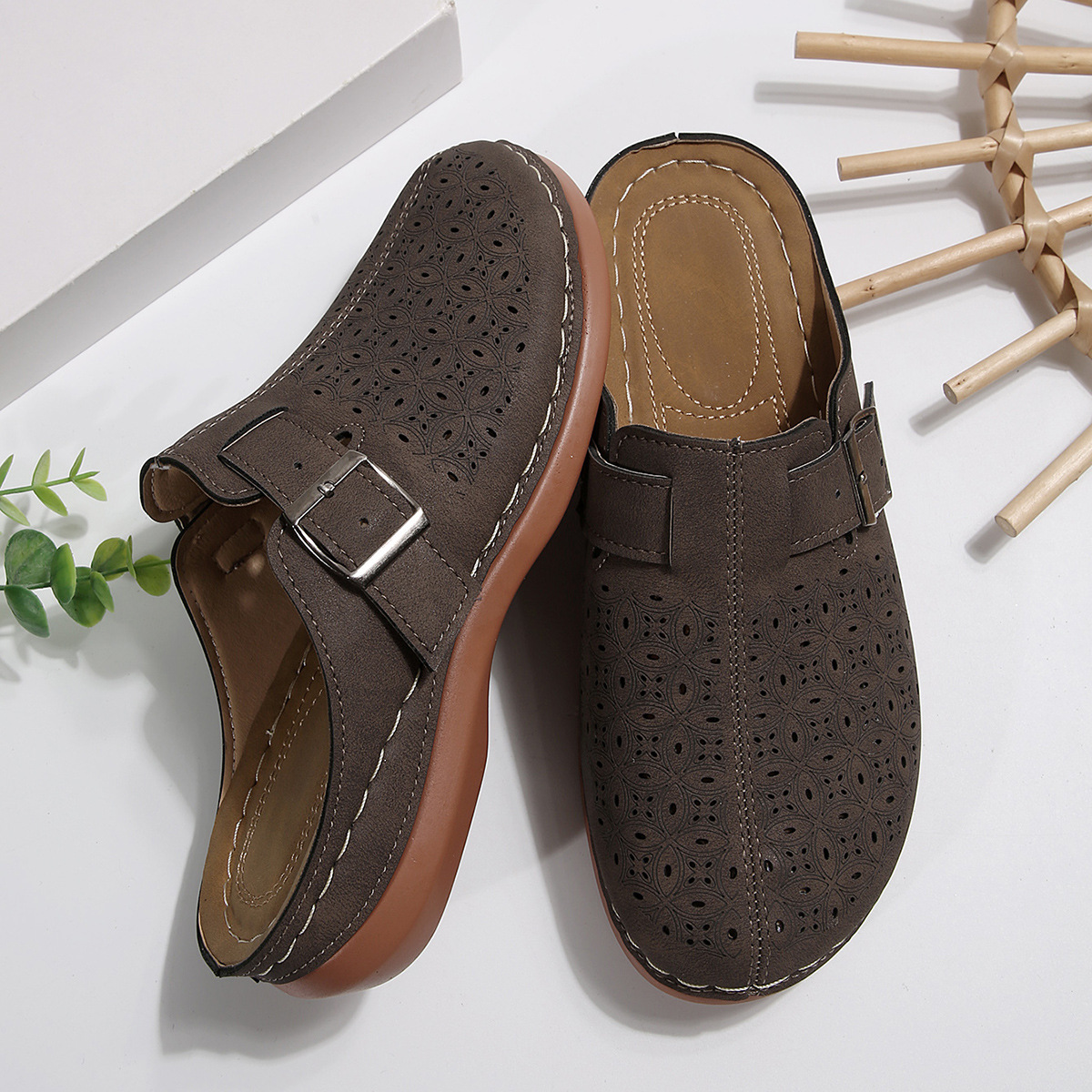 Spring and summer leisure half dragging lazy shoes