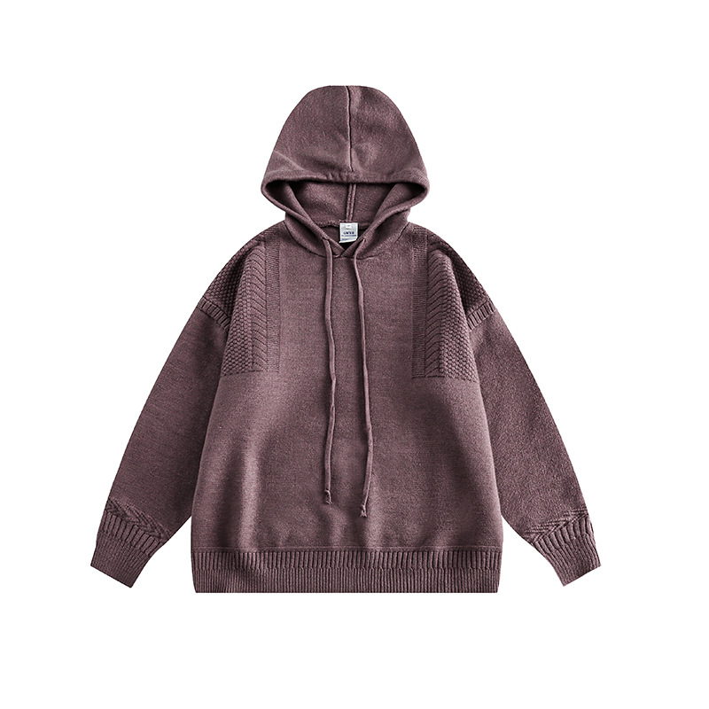 Matching Oversized Color-Block Long Sleeve Hoodie