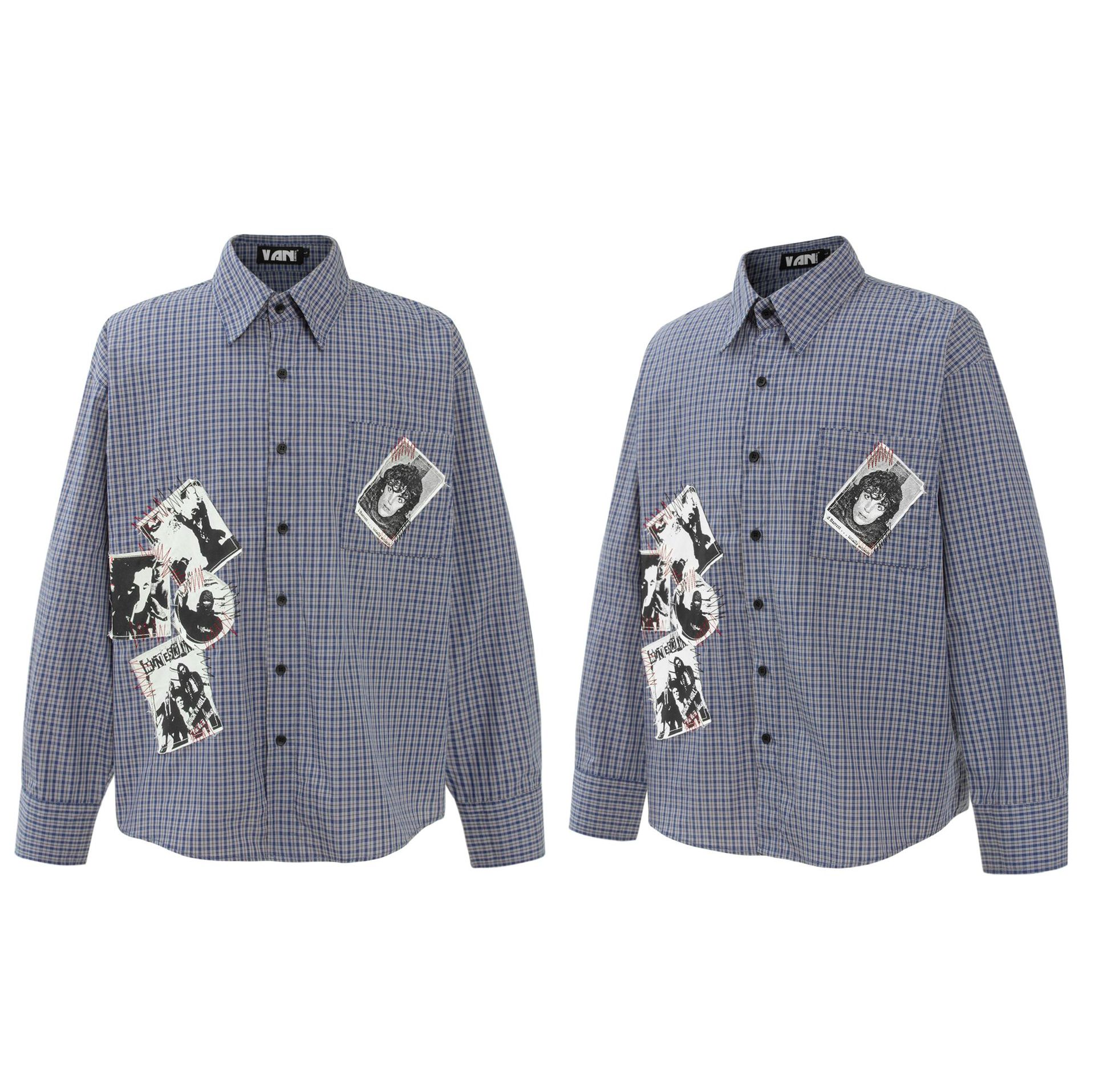 American Retro Oversized Check Cotton Shirt