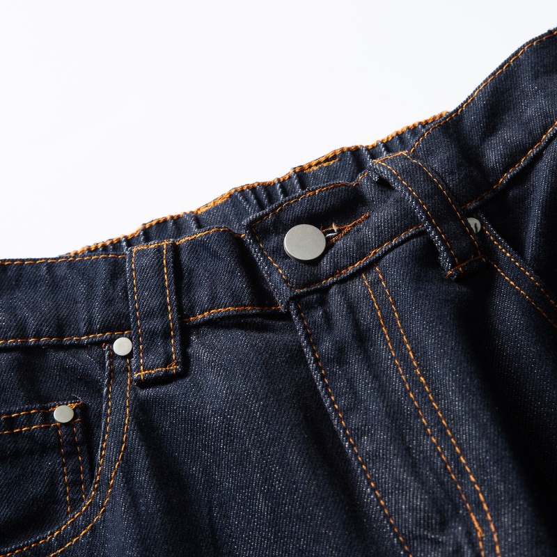 Denim Raw Color Loose Straight Casual Versatile Jeans Men