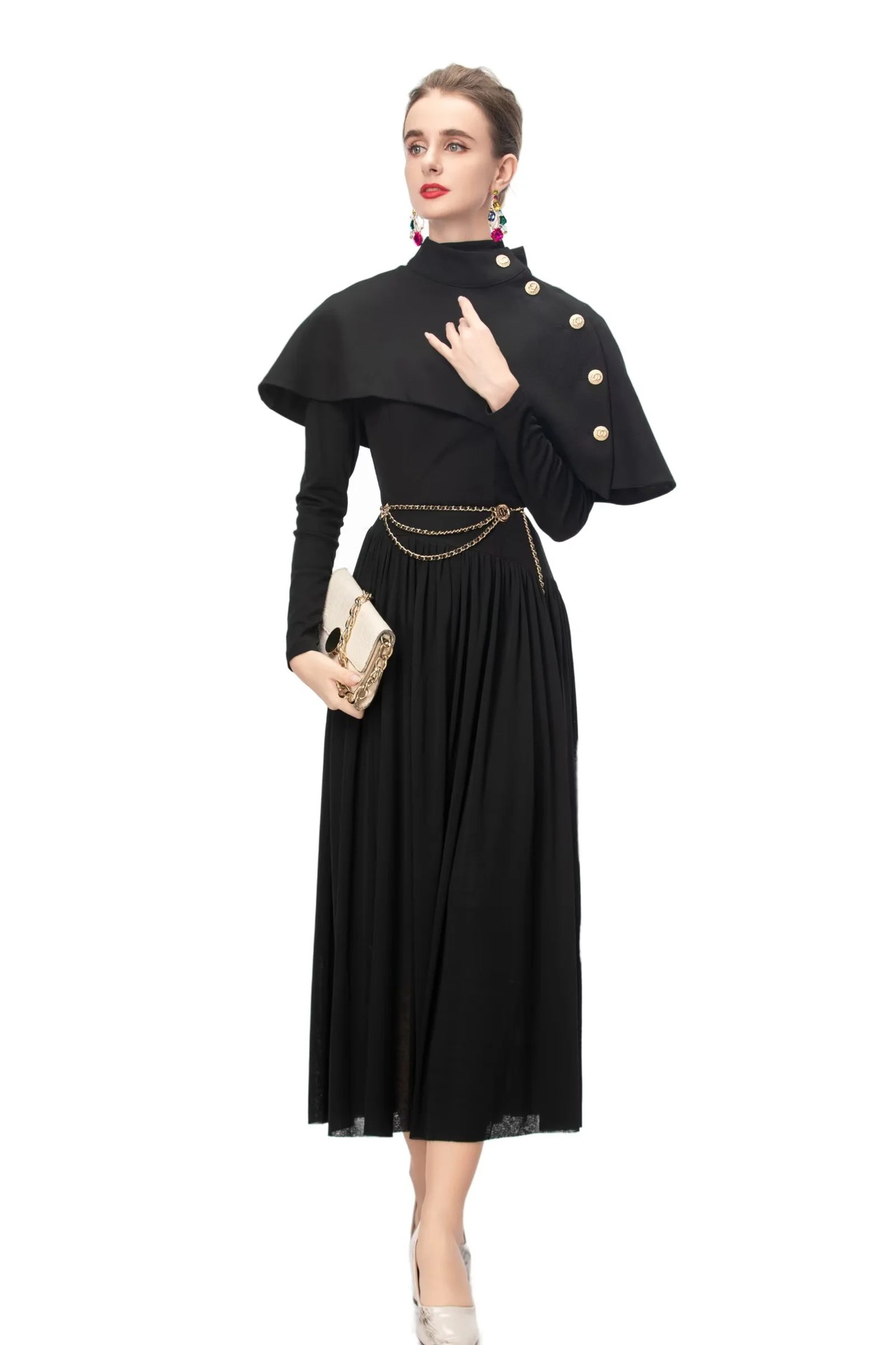 High-Rise Solid Chenille Commute Maxi Skirt