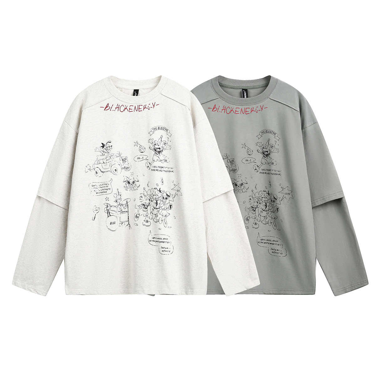 American Retro Cartoon Loose Fit Streetwear T-Shirts