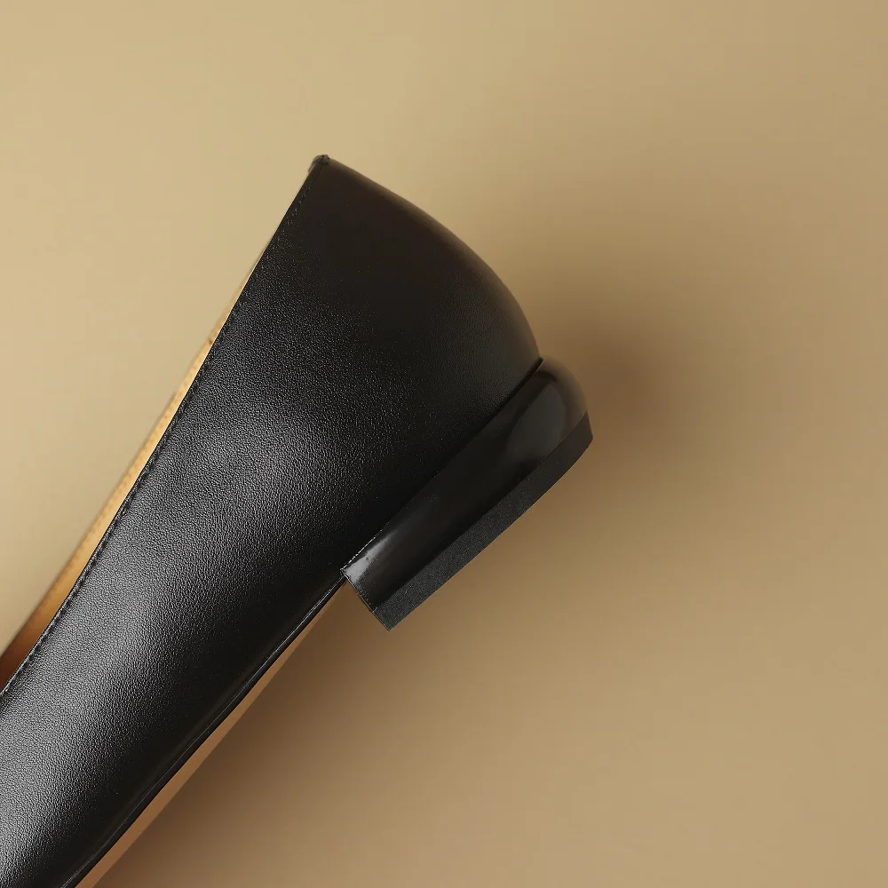 Premium Sheepskin Kitten Almond Pumps