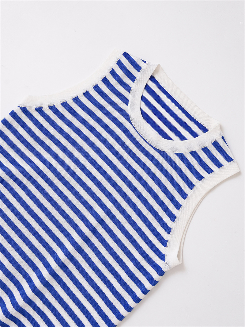 Open Front Sleeveless Polyester Sweater