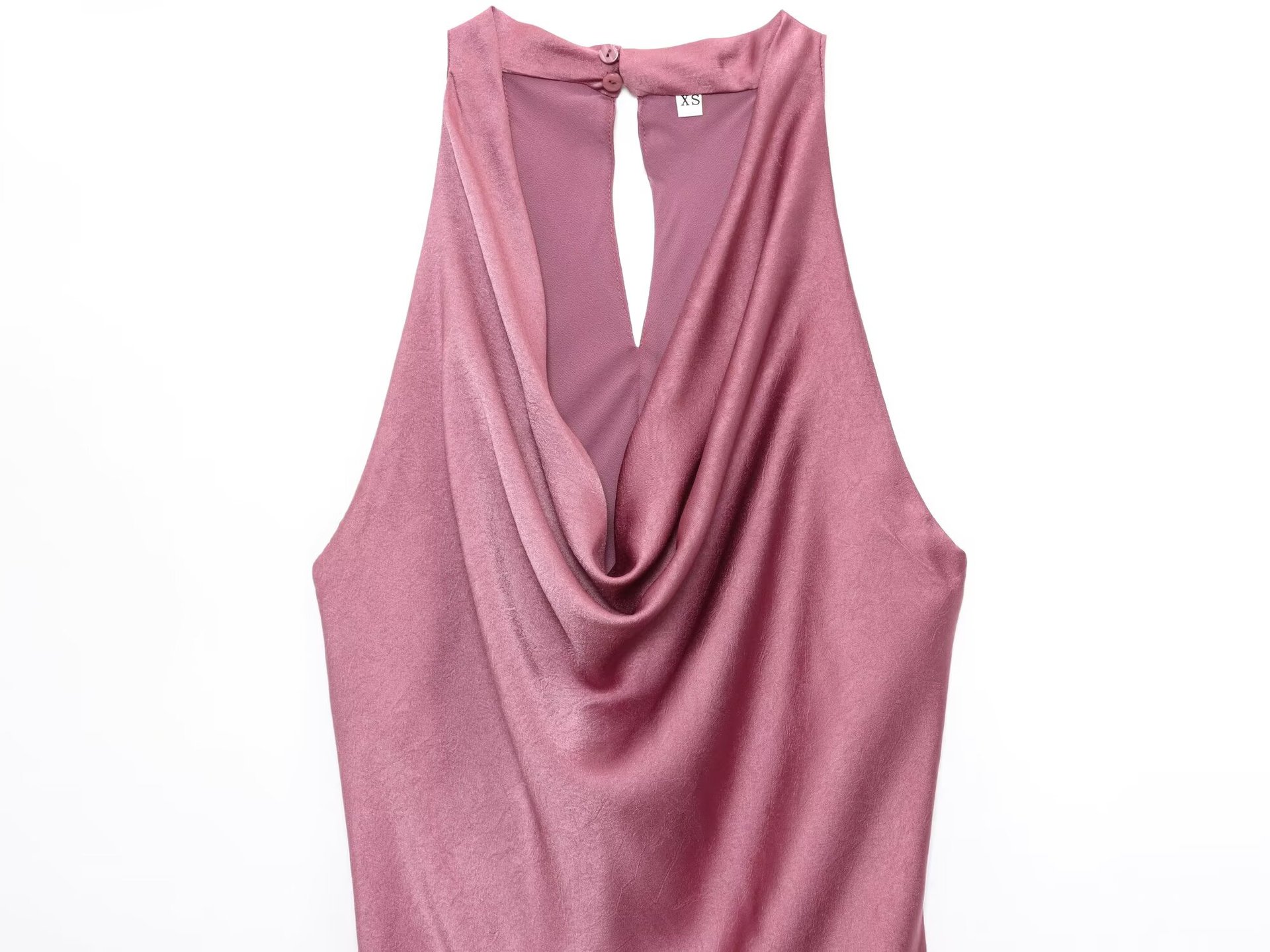 Women's Fashion Temperament Small Pleated Splicing Midi Dress
