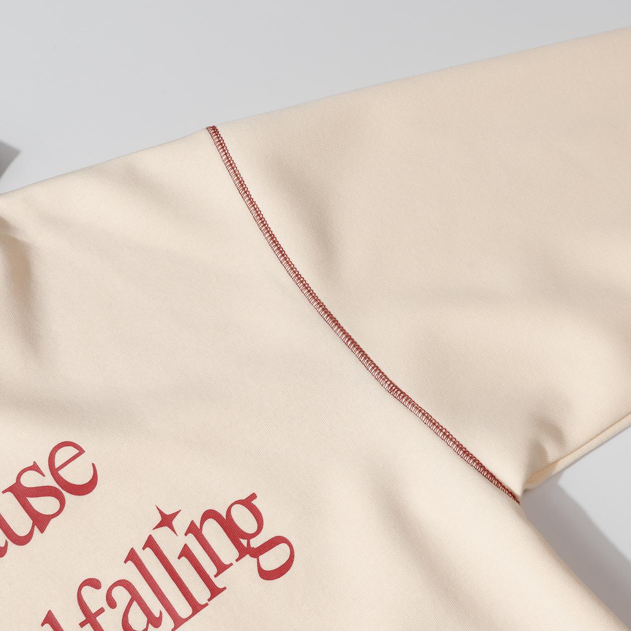 Two-Tone Linear Typography Hoodie