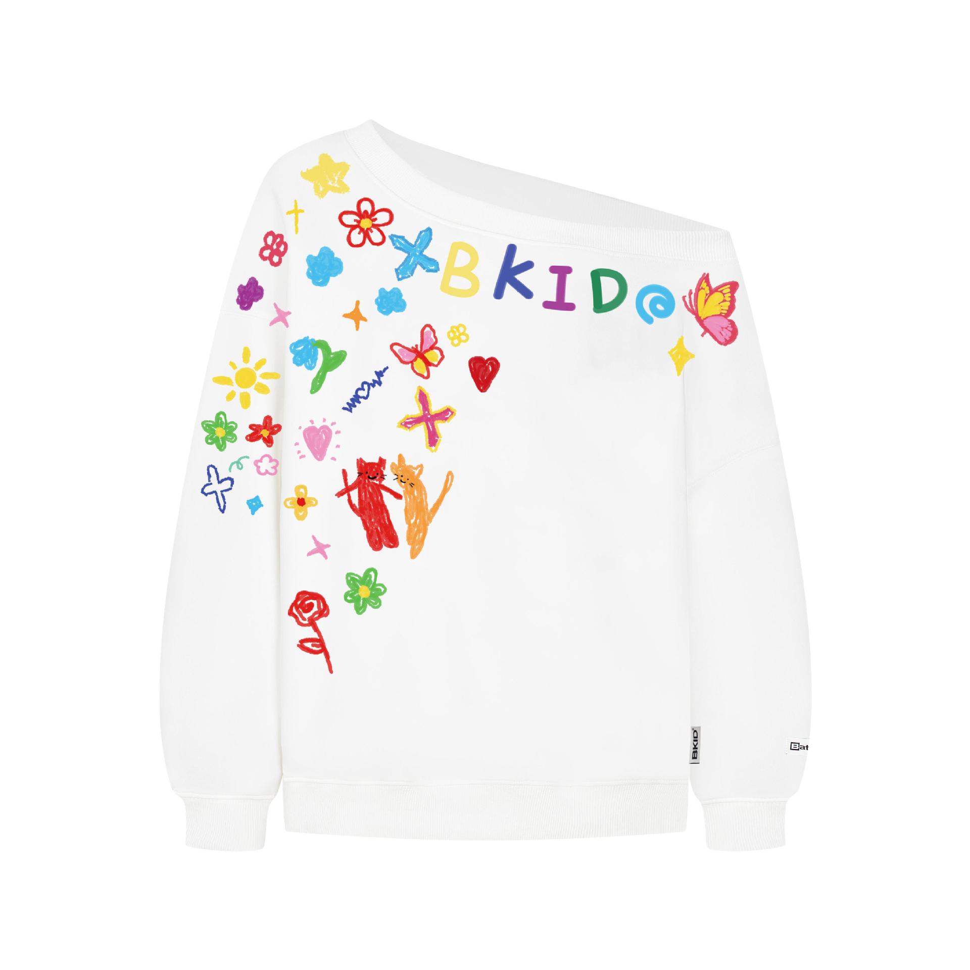 Slouchy Cotton Graphic Hoodie