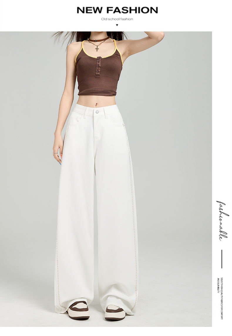 Women's Wide-Leg Jeans with Loose and Slimming Straight Leg Pants
