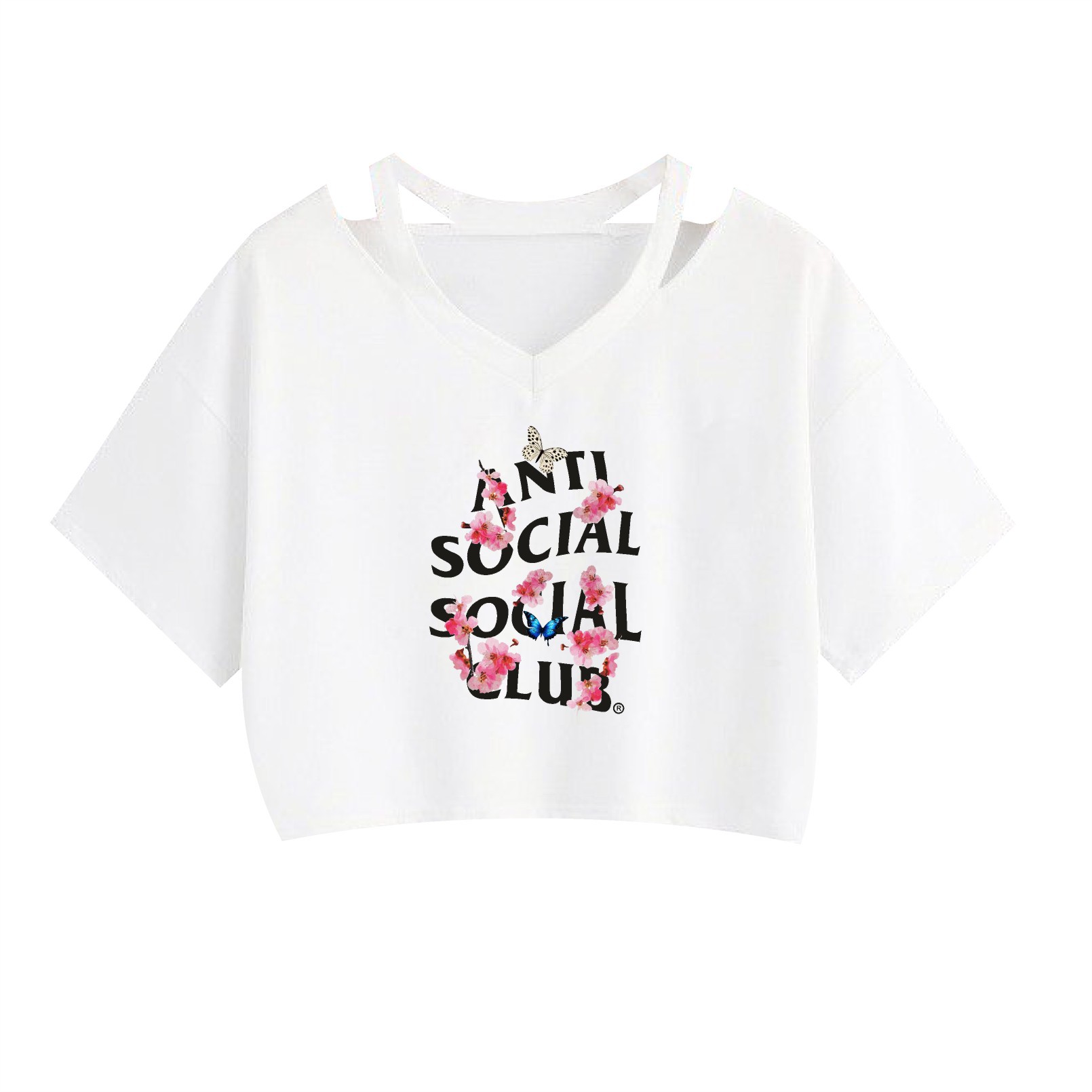Strapless Cotton Anime Cartoon Cropped Tank Top
