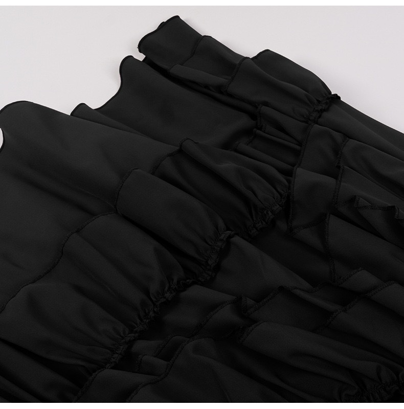 Ladies' Dark Historical Polyester Costume Skirt