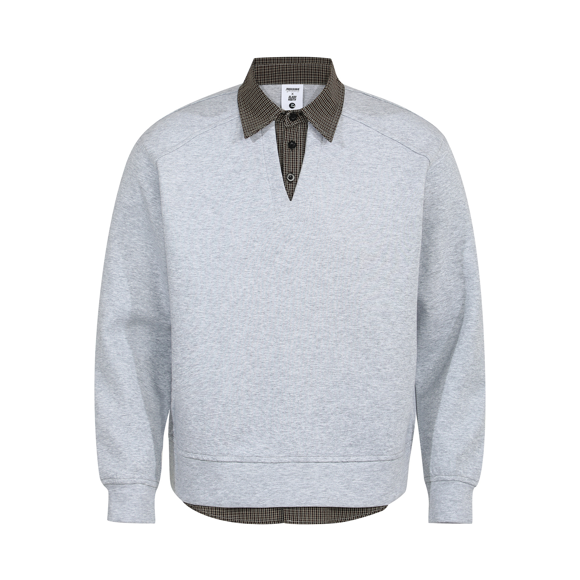 Streetwear Checked Layered Cotton Hoodie