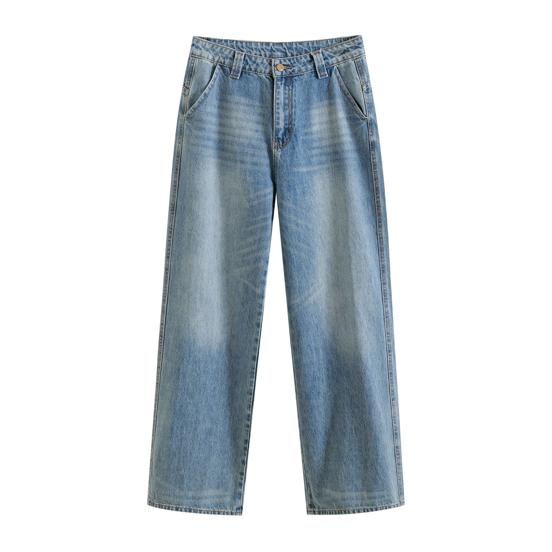Straight casual loose floor pants jeans
