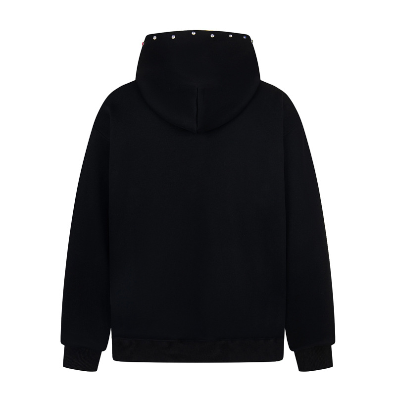 Utility Oversized Stitched Alphabet Cotton Hoody