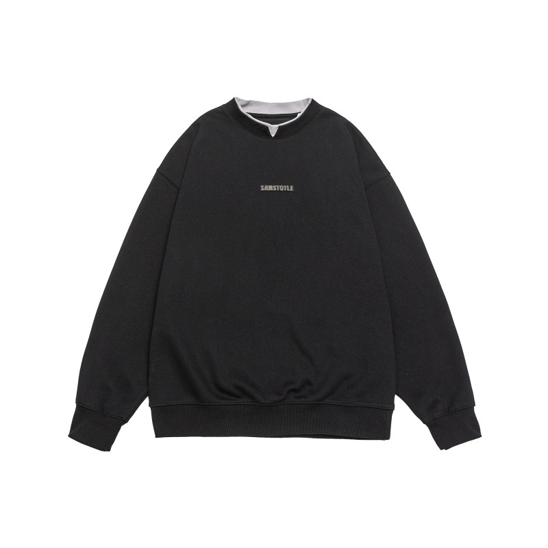 Layered Oversized Letter Print Hoodie