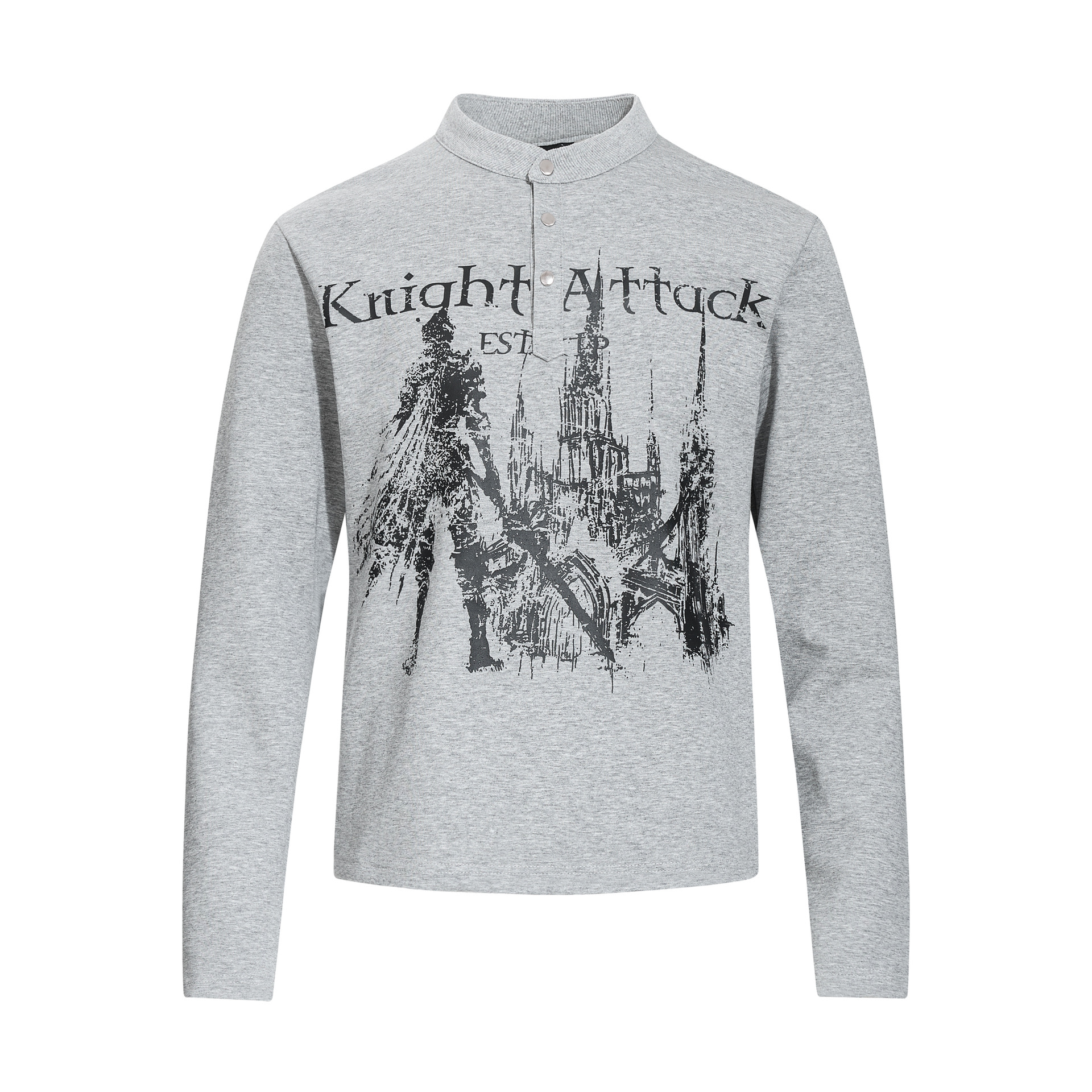American Retro Graphic Henley Hoodie