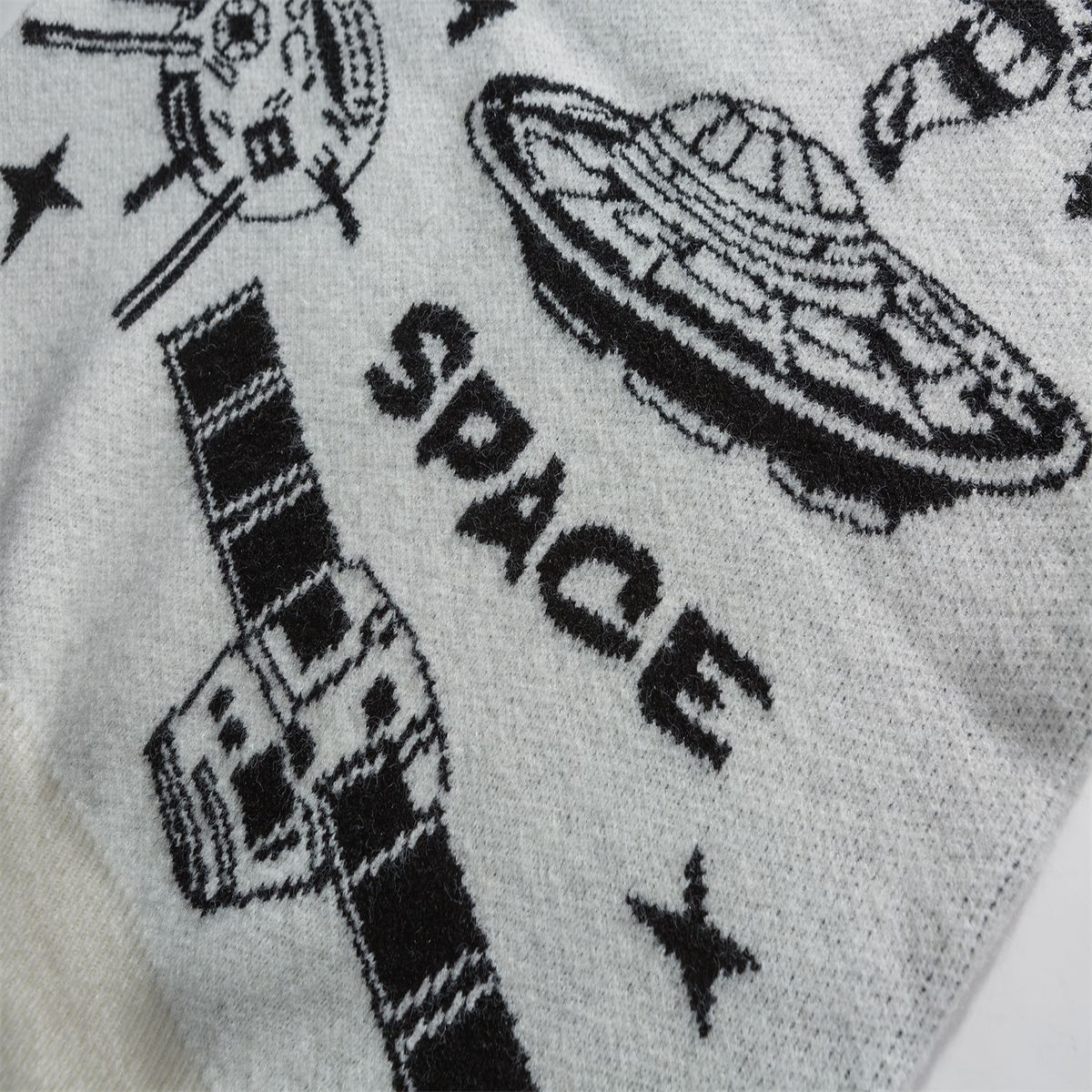Unisex Oversized Colorblock Japanese Workwear Sweater